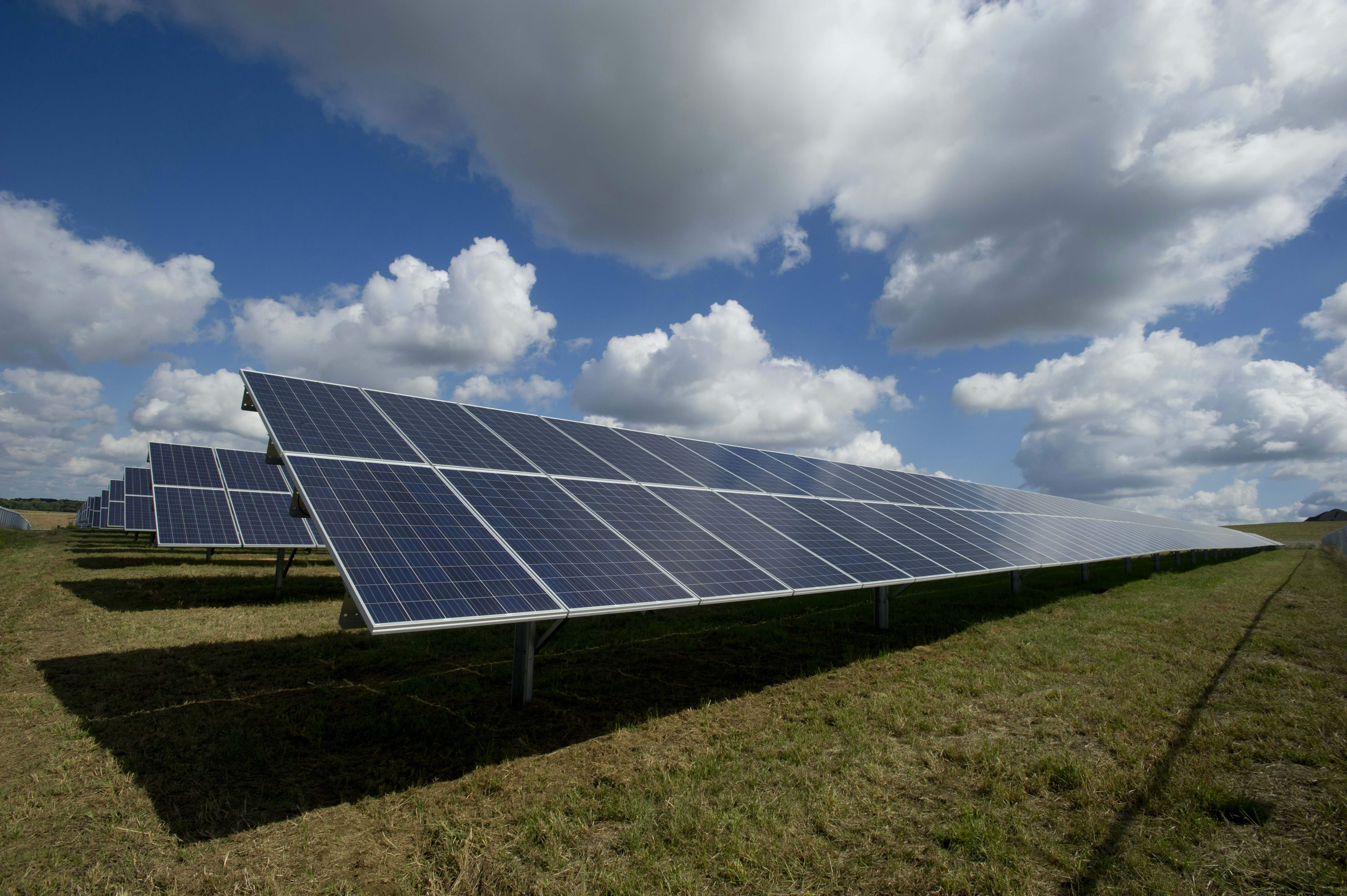 Solar panels on tropical resort